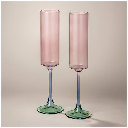 Набор бокалов для шампанского из 2 шт colors 175 мл Lefard (196682)