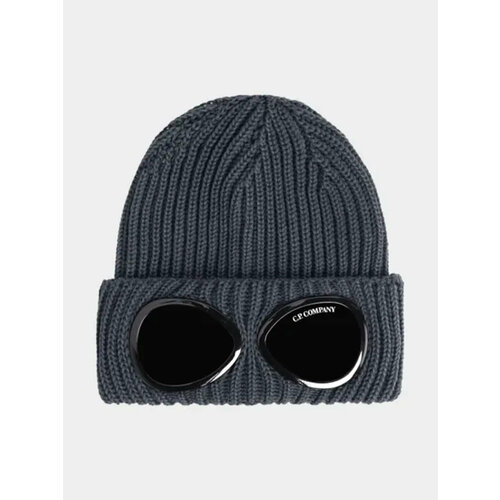 Шапка бини C.P. Company Extra Fine Merino Wool Goggle, размер Onesize, серый шапка c p company extra fine merino wool goggle beanie