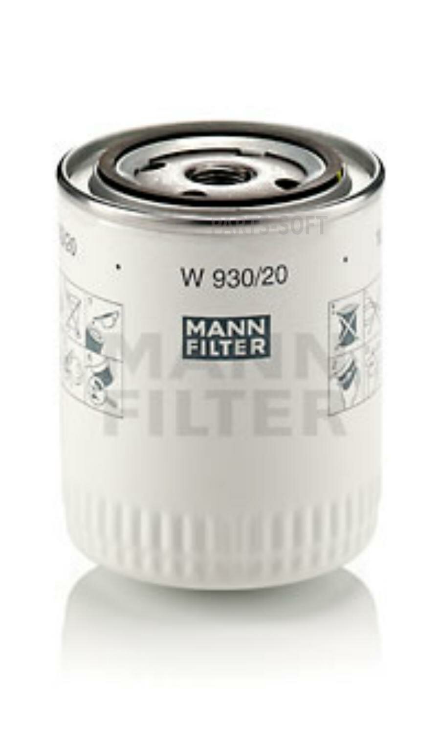 MANN-FILTER W930/20 Фильтр масляный двигателя