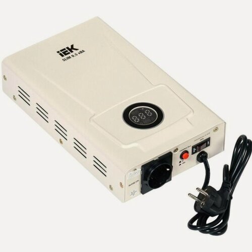 Изображение товара Стабилизатор напряжения Iek 1ф 0.5кВА SLIM настенный, IVS22-1-D05-09