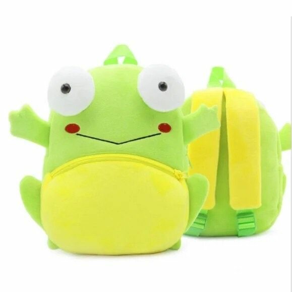 фото Детский рюкзак плюшевый Лягушонок