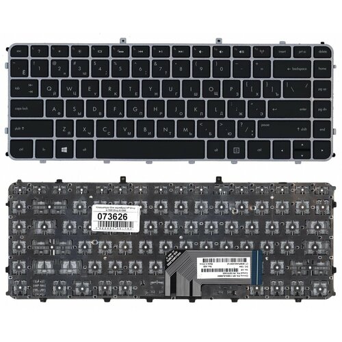 Клавиатура для HP Envy 6-1000 черная с серебристой рамкой без подсветки клавиатура для ноутбука hp envy 4 1000 envy 6 1000 черная с серебристой рамкой