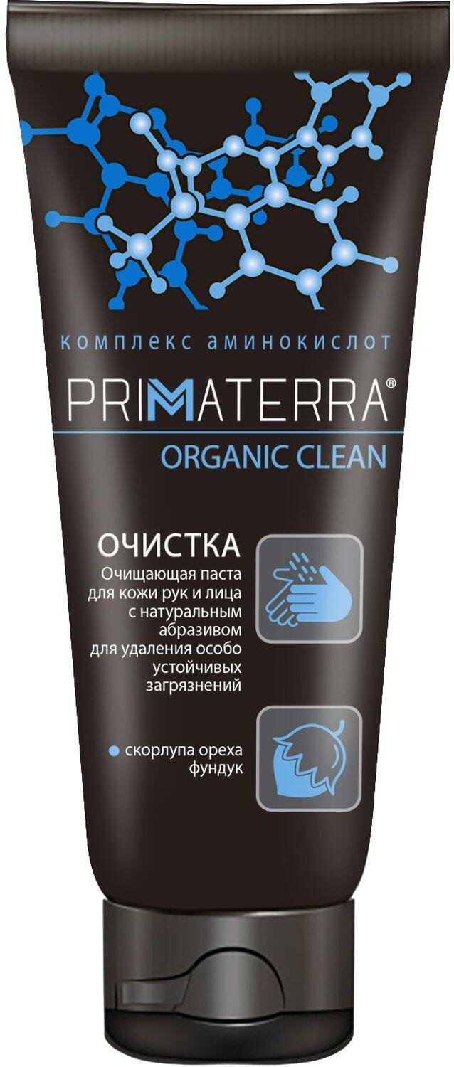 Паста Primaterra Organic Clean очищающая с натуральным абразивом 200 мл