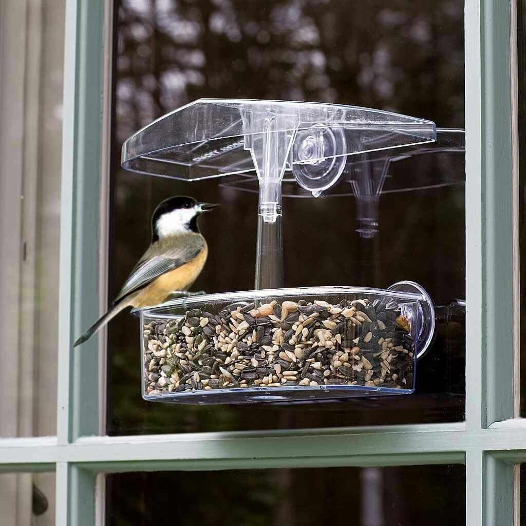 Кормушка для птиц пластиковая на присоске 19х165