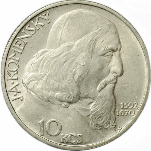 Монета 10 крон 1957 Епископ Моравского Братства - Ян Амос Коменский Чехословакия чехословакия 10 крон 1953 г 2