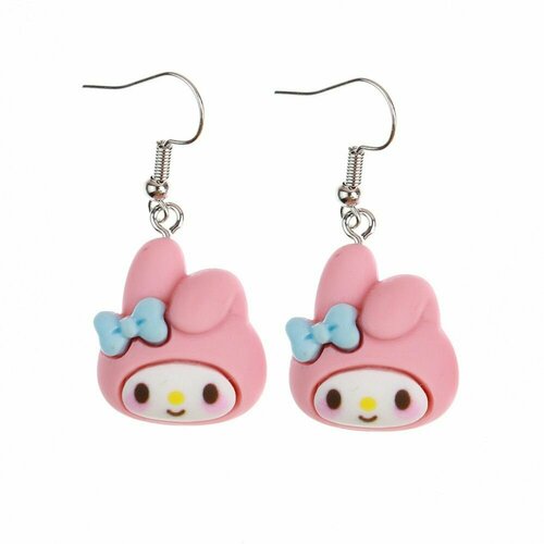 Серьги клипсы iGEEK, пластик, размер 50 мм, бесцветный