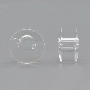 Шпулька для швейных машин, диаметр 19 мм, высота 11 мм, пластик (прозрачный), 10 шт