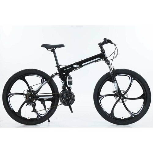 Складной велосипед CRUZER , рама 17 дюймов, дисковые тормоза , 26 дюймов колеса, 21 скорости, взрослый, мужской и женский, рост 145-185 см