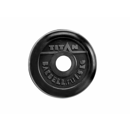 Диск для штанги обрезиненный чер Диаметр внутренний 26 мм Вес 15 кг 998₽