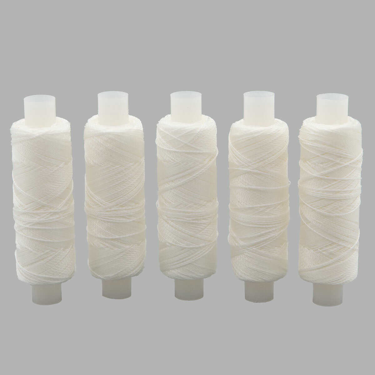 Нитки швейные капроновые НИТ-КА, №9К, 100% полиамид, 200 м, белые, 5 шт — фото 1