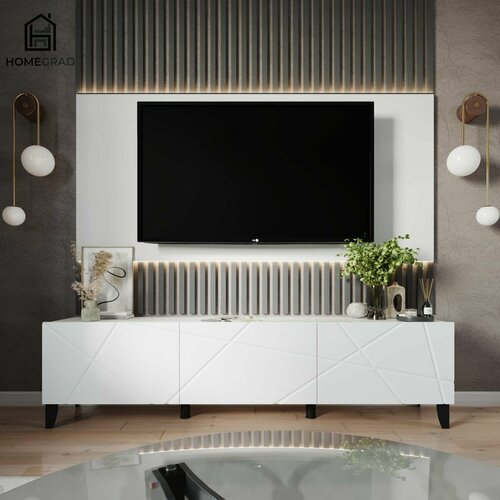 Тумба под телевизор напольная HomeGrad ТВ 10 Белый белый снег 17648₽