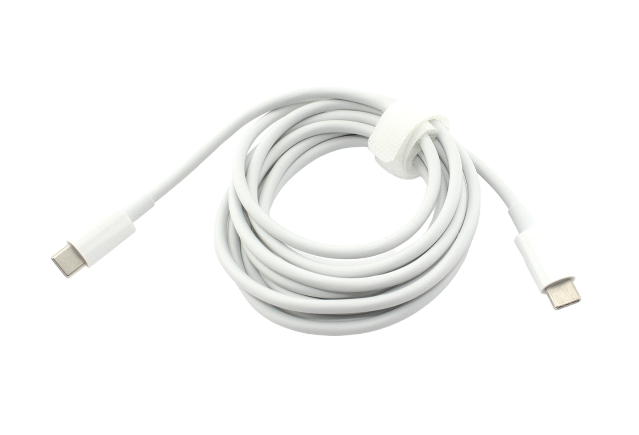 Кабель для зарядки Type-C - Type-C, 2 метра, 100Вт, белый