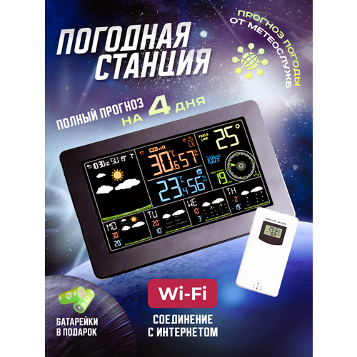 Домашняя метеостанция FanJu с беспроводным датчиком 5284₽