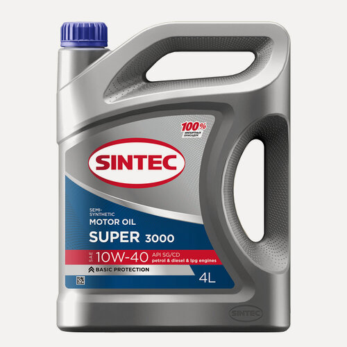 Изображение товара Масло моторное SINTEC SUPER 3000 10W40 полусинтетика 4 л 600240