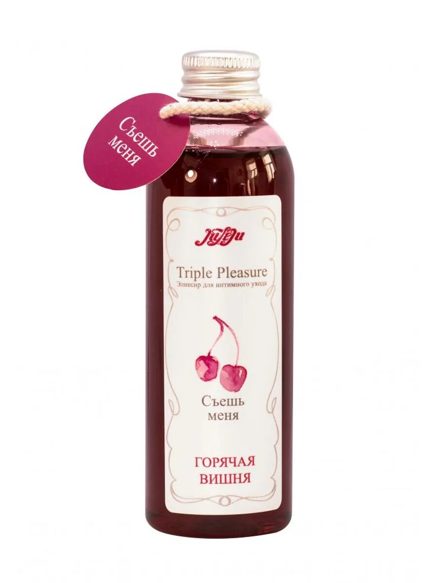 Эликсир JULEJU Triple Pleasure "Горячая вишня", для массажа и мастурбации, 130 г — фото 1