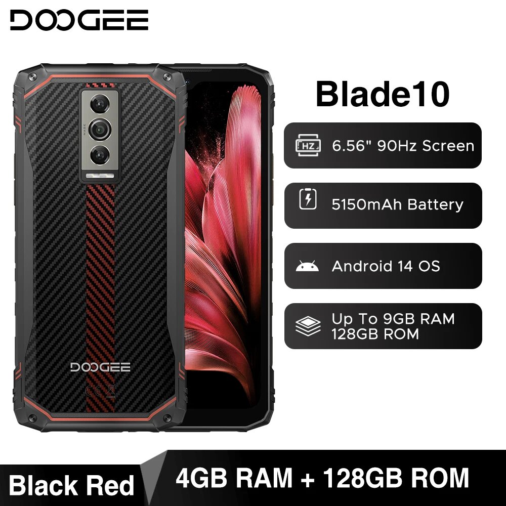 Doogee Blade 10 Pro, 4/128ГБ, global, Global Version, Doogee, Blade 10 Pro, Смартфон, Черный, 4ГБ, 128ГБ, global, новый, 01.07.2024