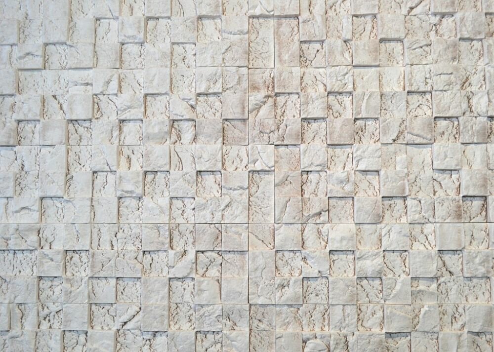 Гипсовая Плитка 3D Мозаика Русский Камень Латте Артикул 07.07 Ш38.5хВ10.5 см 1м2.