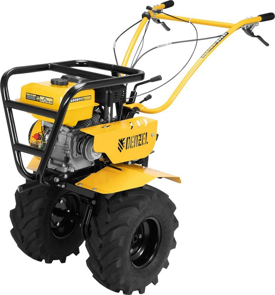 DENZEL Мотоблок DPT470SPRO 7 л с ремен сцеп фрез 3х4 ШОМ передачи 4В2Н 56445