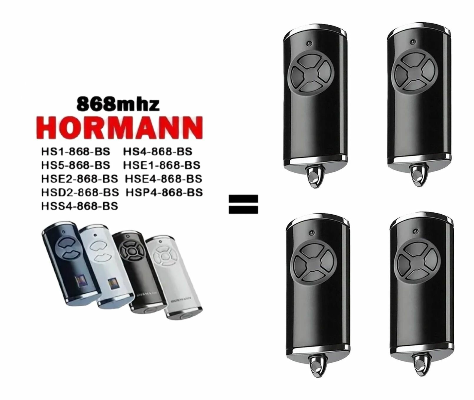Пульт для ворот и шлагбаумов HORMANN HSE4-BS 868 серии BiSecure, брелок передатчик Хорман bs - 4 штуки