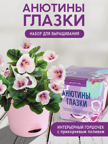Изображение товара Анютины глазки Набор для выращивания растений от бренда "Тысяча листьев "