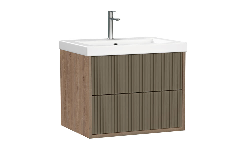 Тумба под раковину Cersanit CLASSIC RIBBLE коричневая 60 см