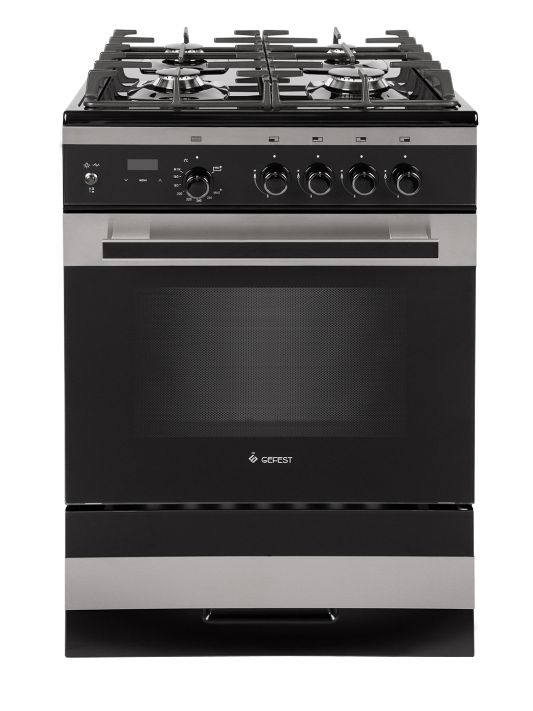 Газовая плита GEFEST ПГ 6500-04 0069 black, Газ-контроль, Электророзжиг, Таймер, Термостат, Гриль, Эмаль легкой очистки.