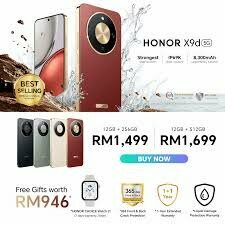 Смартфон Honor X9D Gold ударопрочный, 12/256GB, Android, 108Mp, NFC, 5800mAh — фото 1