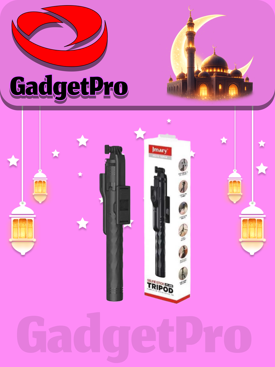 Монопод для селфи Jmery KT-239: телескопический штатив с Bluetooth, для телефона, черный, надежный.