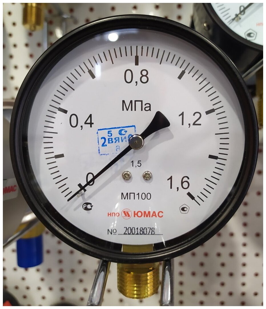 Манометр для отопления МП100М - 1,6 МПа, IP40, G1/2 эконом вариант