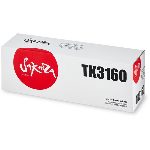 Картридж TK-3160 Black для принтера Куасера, Kyocera ECOSYS P 3145 dn; P 3150 dn; P 3155 dn; P 3260 dn