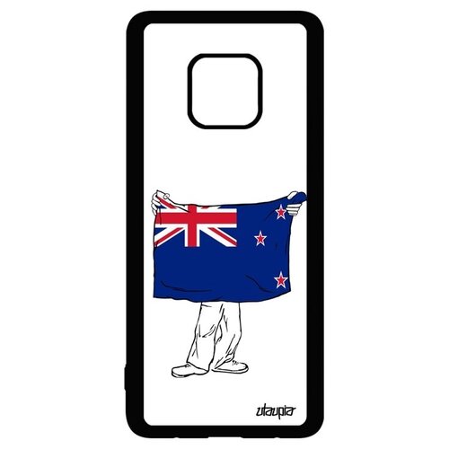 фото Защитный чехол на мобильный // huawei mate 20 pro // "флаг новой зеландии с руками" дизайн страна, utaupia, белый