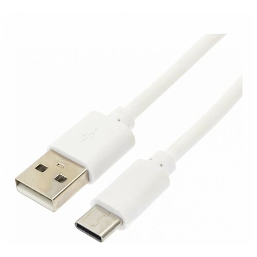 Дата-кабель USB-Type-C, 1 м, белый дата кабель атом usb type c 3 1 1 8 м серебрянный