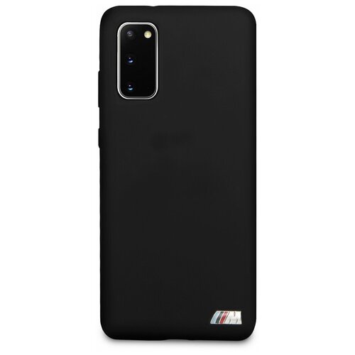 фото Чехол bmw для galaxy s20 m- collection liquid silicone hard black