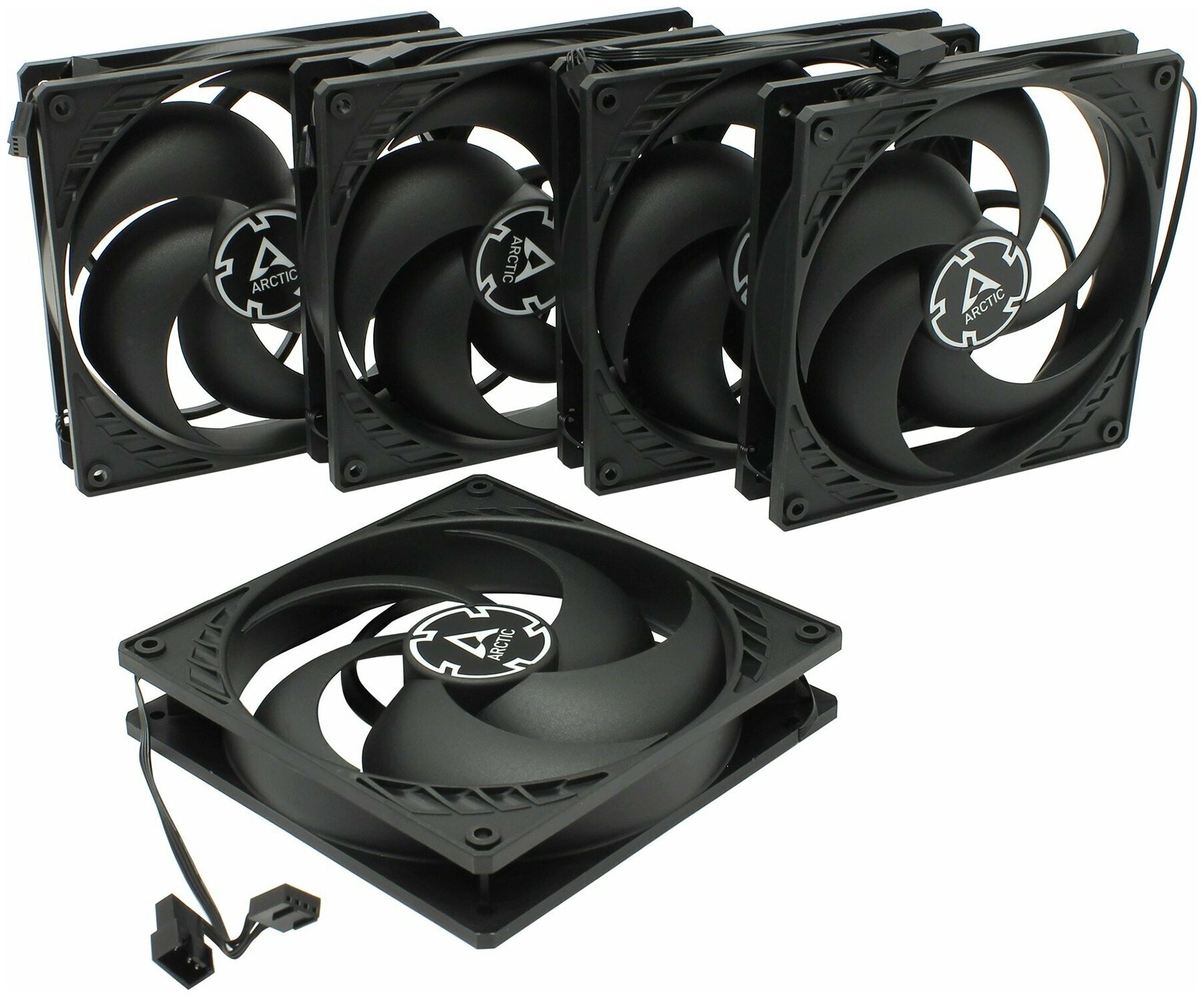 Вентилятор 140x140x27 Arctic P14 PWM PST (черный), 200-1700rpm, 0.12A, Value Pack 5шт. ACFAN00138A