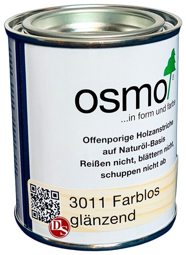 Osmo Масло для пола Osmo 3011 Hartwachs-Ol, 125 мл, с твердым воском, глянцевое, бесцветное