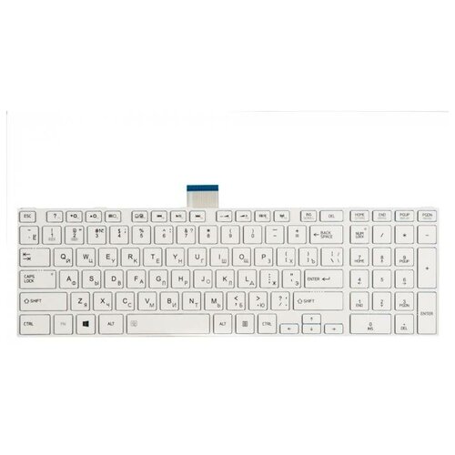 Клавиатура ZeepDeep для ноутбука Toshiba Satellite C850 C850D C855 C855D L850 L850D L855 L855D белая с рамкой гор Enter 1027₽