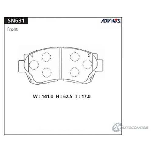 Дисковые тормозные колодки ADVICS ADVICS SN631