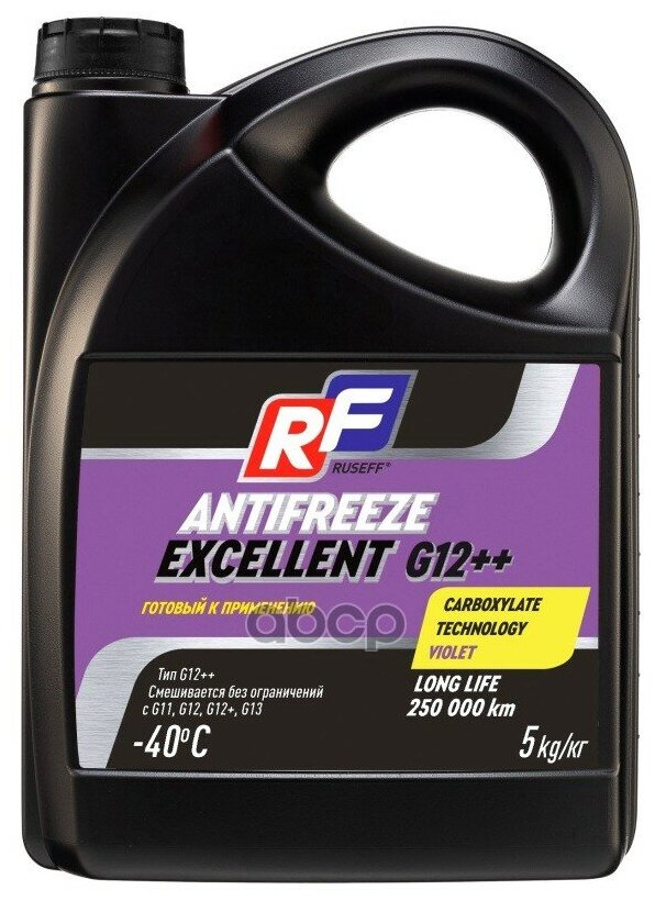 RUSEFF 17362N Антифриз ANTIFREEZE EXCELLENT G12++ Фиолетовый 5 кг