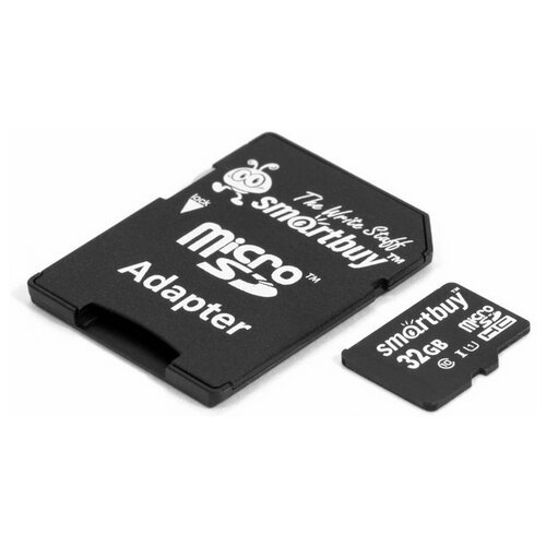 Карта памяти SmartBuy microSDHC (32 GB) 10 класс + адаптер SD