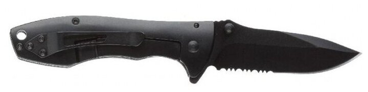 Stinger FK-632PW Нож складной stinger, 80 мм, (чёрный), материал рукояти: сталь/дерево пакка (чёрный)