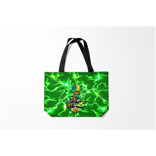 фото Сумка-шоппер / 46х35 см / геймерам / brawl stars leon молнии burnettie