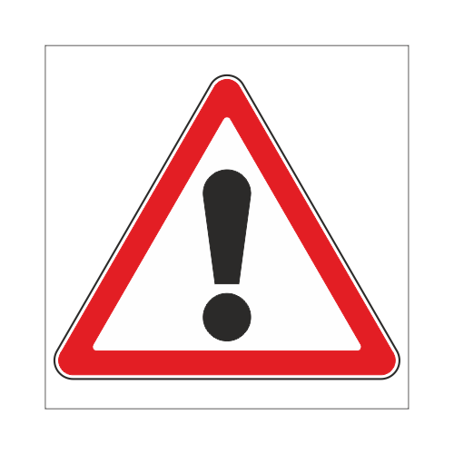 Дорожный знак 1.33 «Прочие опасности», типоразмер 3 (900х900х900) световозвращающая пленка класс IIб (треугольник)