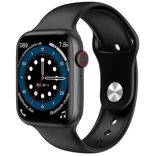 Умные смарт часы М16 plus черные 175-дюймовый HD-дисплей Совместимые c IOS ANDROIDмужчины женщины 443811мм 210000₽