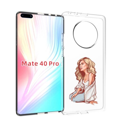 чехол mypads девушка в черном платье с розой женский для huawei mate 40 pro noh nx9 задняя панель накладка бампер Чехол MyPads красивая-девушка-в-белом женский для Huawei Mate 40 Pro (NOH-NX9) задняя-панель-накладка-бампер