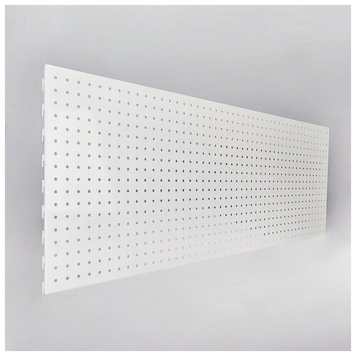 Панель для стеллажа, 35*101 см, перфорированная, шаг 2,5 см, цвет белый панель для стеллажа 35х90 см перфорированная шаг 2 5 см цвет белый