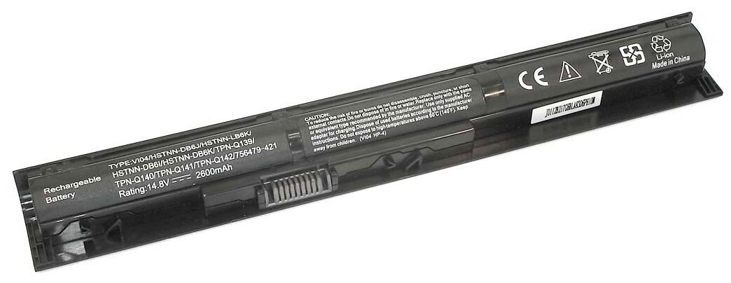 Аккумулятор OEM (совместимый с HSTNN-LB61, VI04XL) для ноутбука HP Envy 15-k000 14.4V 2200mAh черный