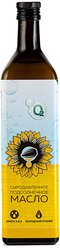О2 Натуральные продукты масло подсолнечное нерафинированное сыродавленное, стеклянная бутылка, 1 л