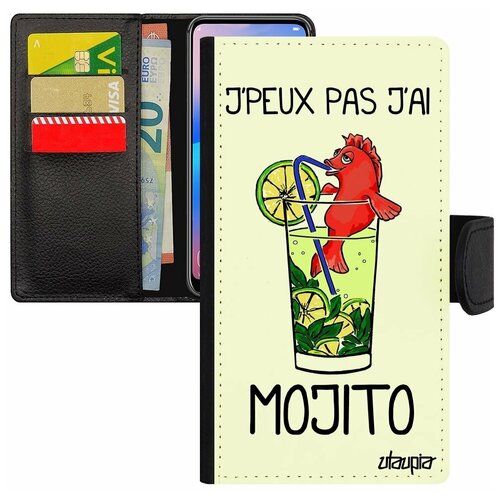 фото Чехол-книжка на мобильный iphone se 2020, "не могу - у меня мохито!" пародия пиво utaupia