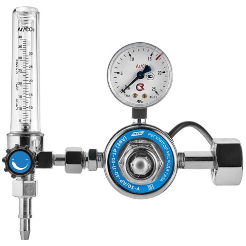 Регулятор ПТК У-30/АР-40-П-01-1Р (36V) g3 8 резьба 6 мм зазубрина аргон ar co2 газовый расходомер ar сварочный регулятор 0 35 мп