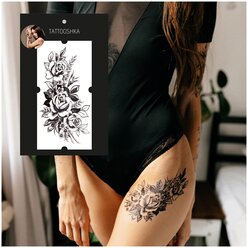 TATTOOSHKA Тату Веточка с розами / Временные тату / Переводные тату